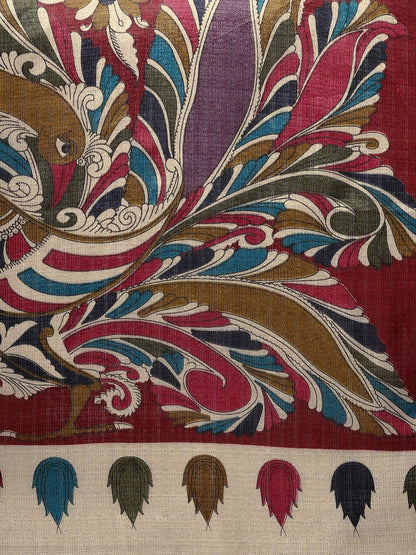 Women's Blue Chiffon Printed Saree
