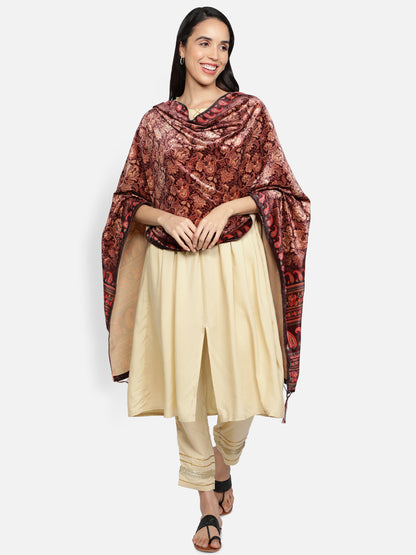Women's Multicolored Polyster Velvet  Digital Printed Dupatta