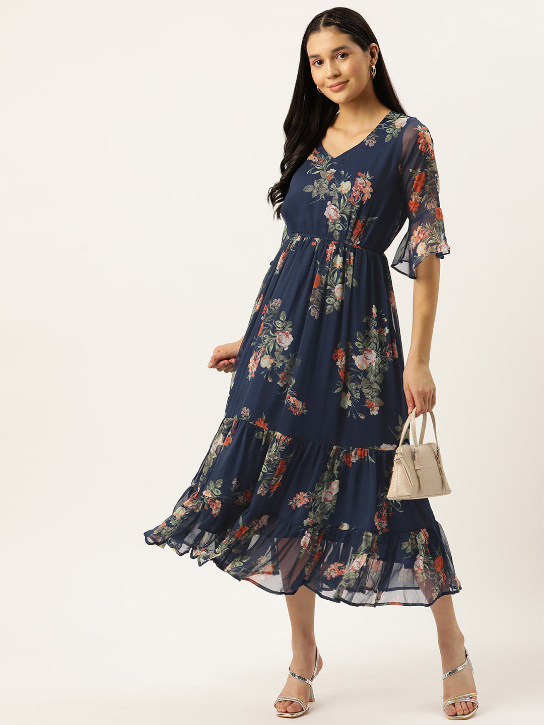 Women's Layered Blue Dress