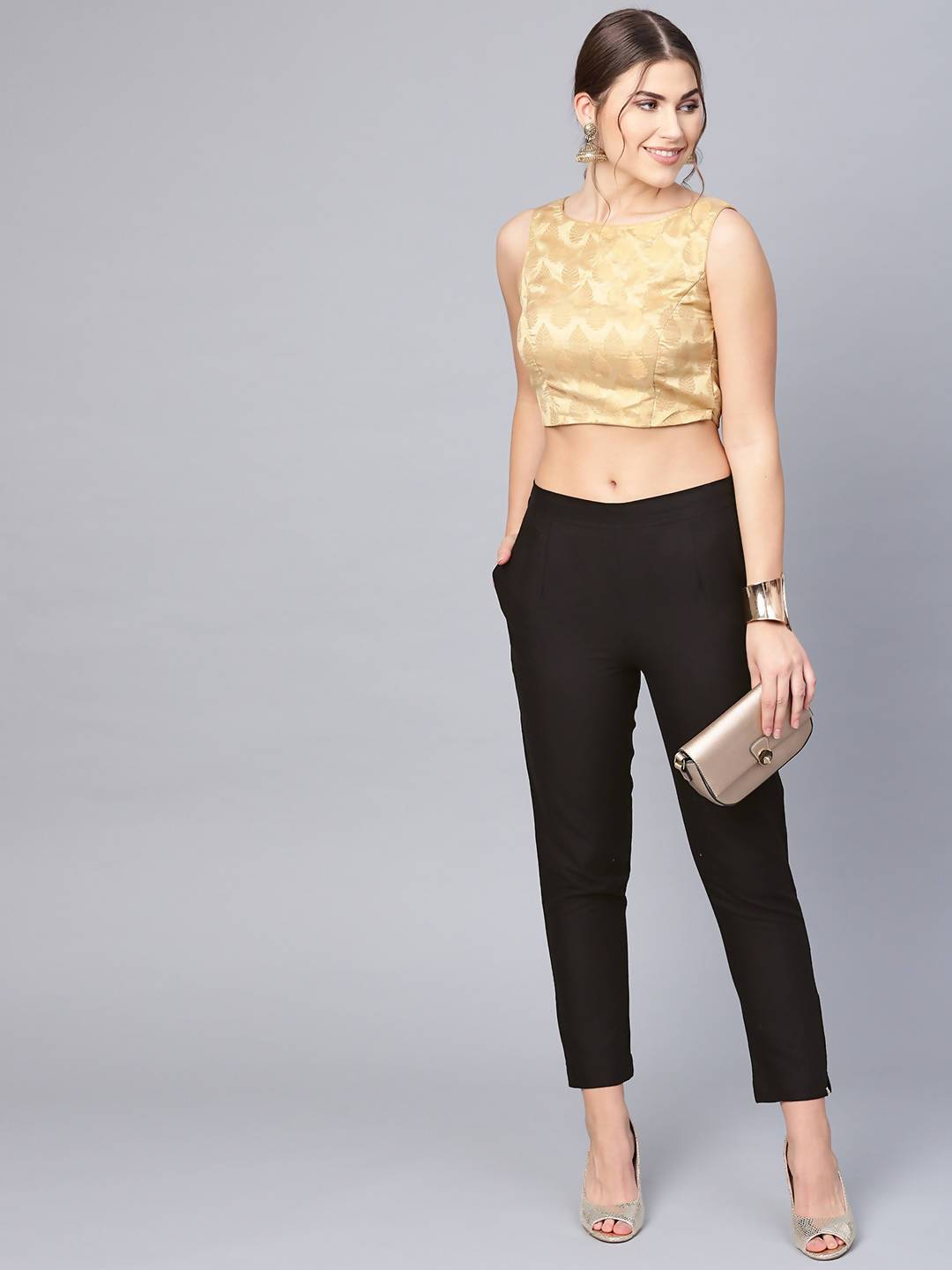 Women's Cotton Solid Straight Pants