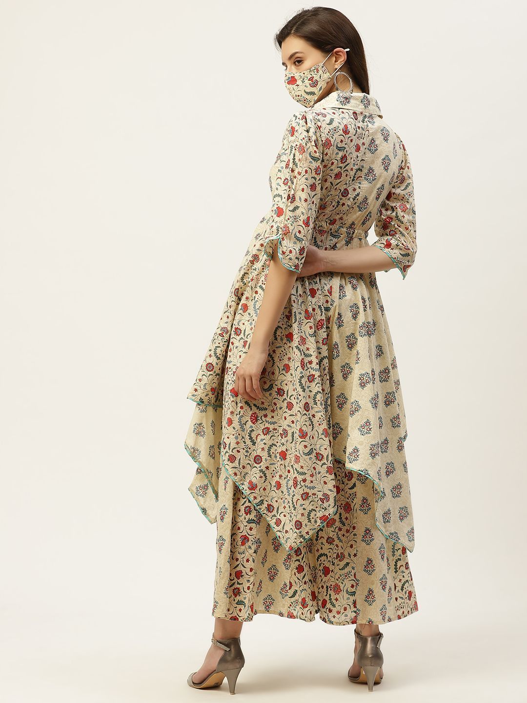 Women's Printed Asymmetric Tunic Palazzo Set