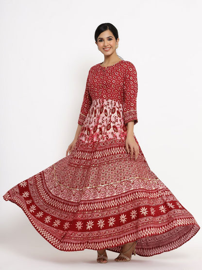 Women's Printed Flared Dress