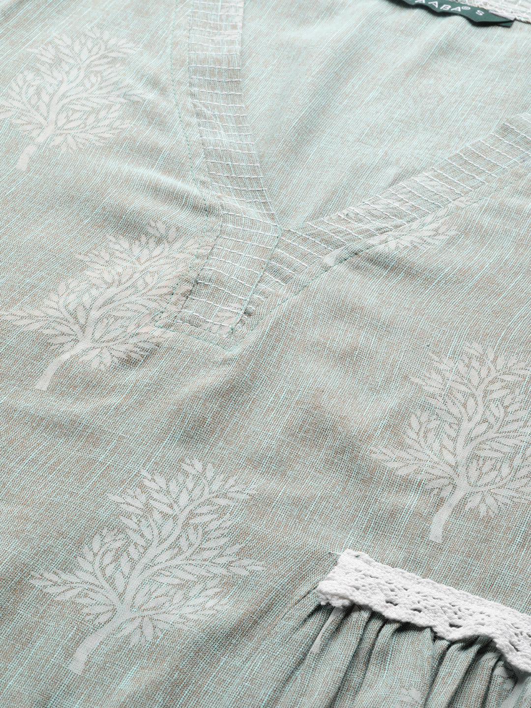 Women's Green Color Rayon Blend Printed Kurta Palazzo With Dupatta