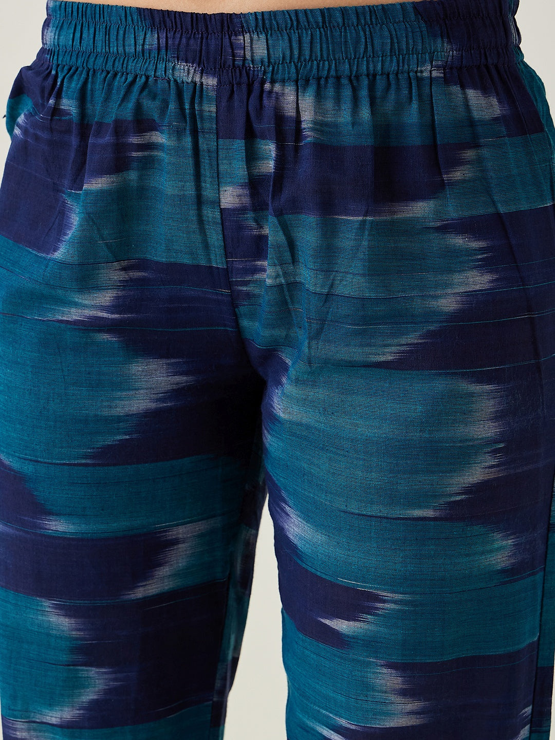 Women's Green Handloom ikat Coord set