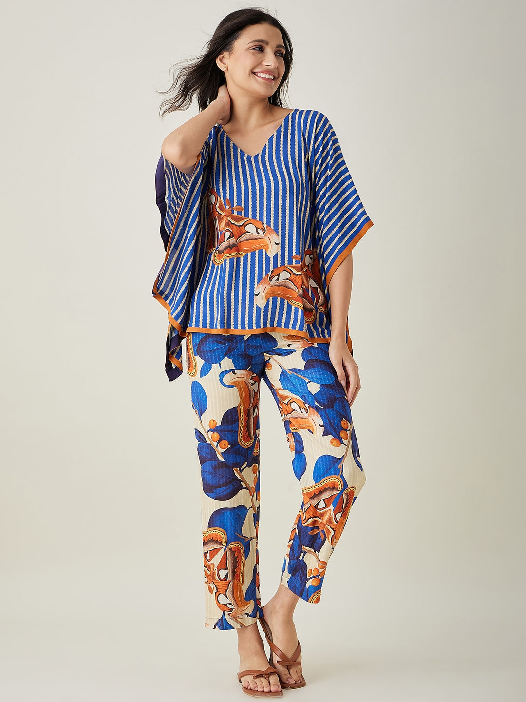 Women's Blue Fluttery Dream Pajama Set