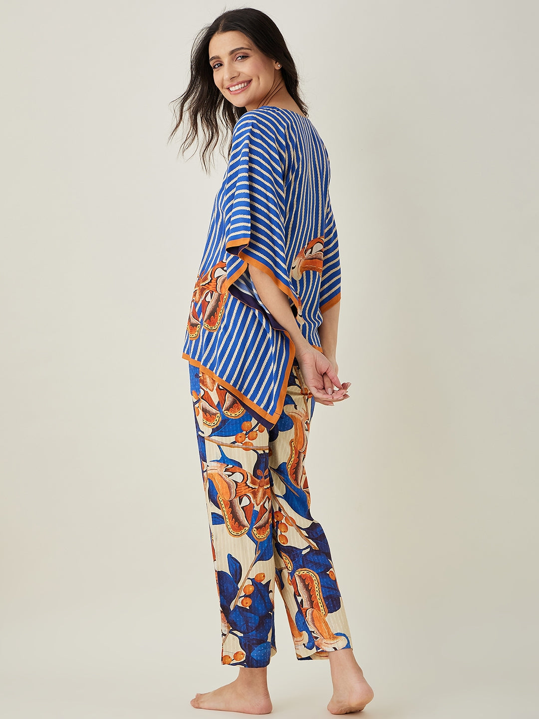 Women's Blue Fluttery Dream Pajama Set
