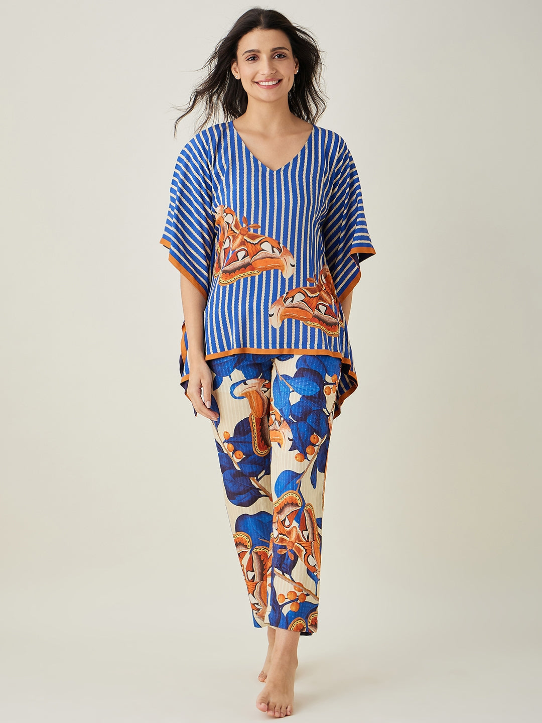 Women's Blue Fluttery Dream Pajama Set