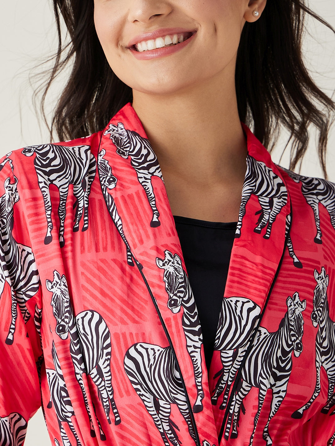 Women's Rosy Zebra Stripes Lounge Set
