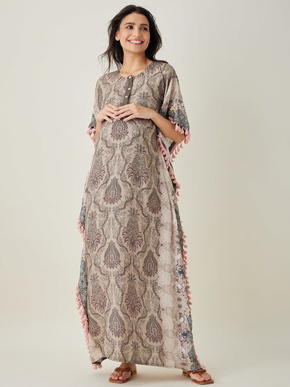 Women's Olive Garden Maternity and Nursing Kaftan
