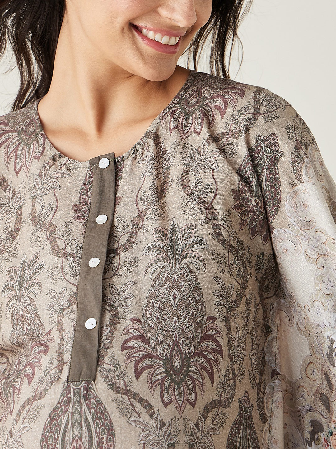 Women's Olive Garden Maternity and Nursing Kaftan