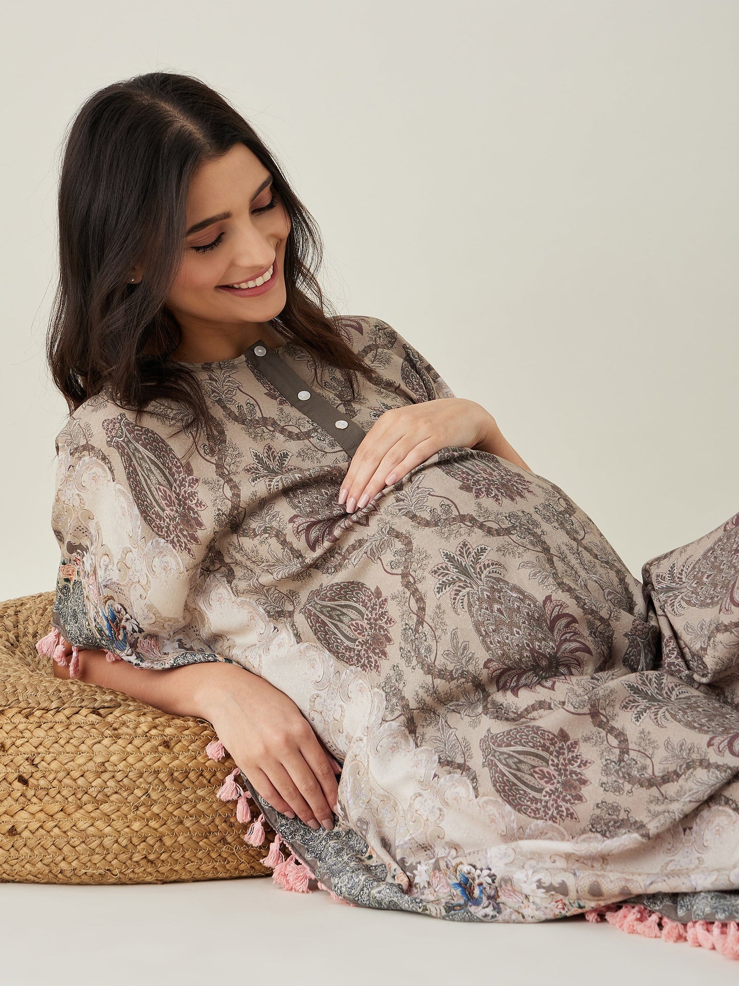 Women's Olive Garden Maternity and Nursing Kaftan