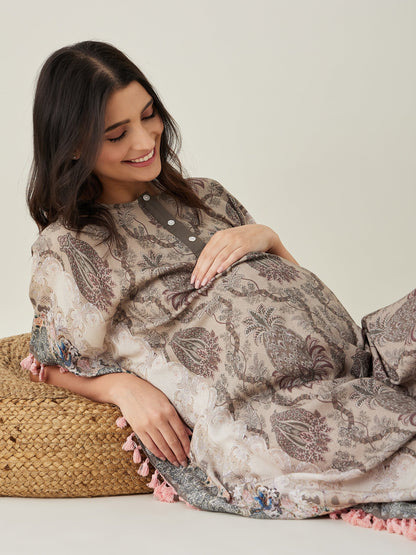 Women's Olive Garden Maternity and Nursing Kaftan