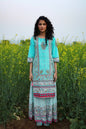 Women's Cambric Printed Straight Kurta Palazzo Dupatta Set