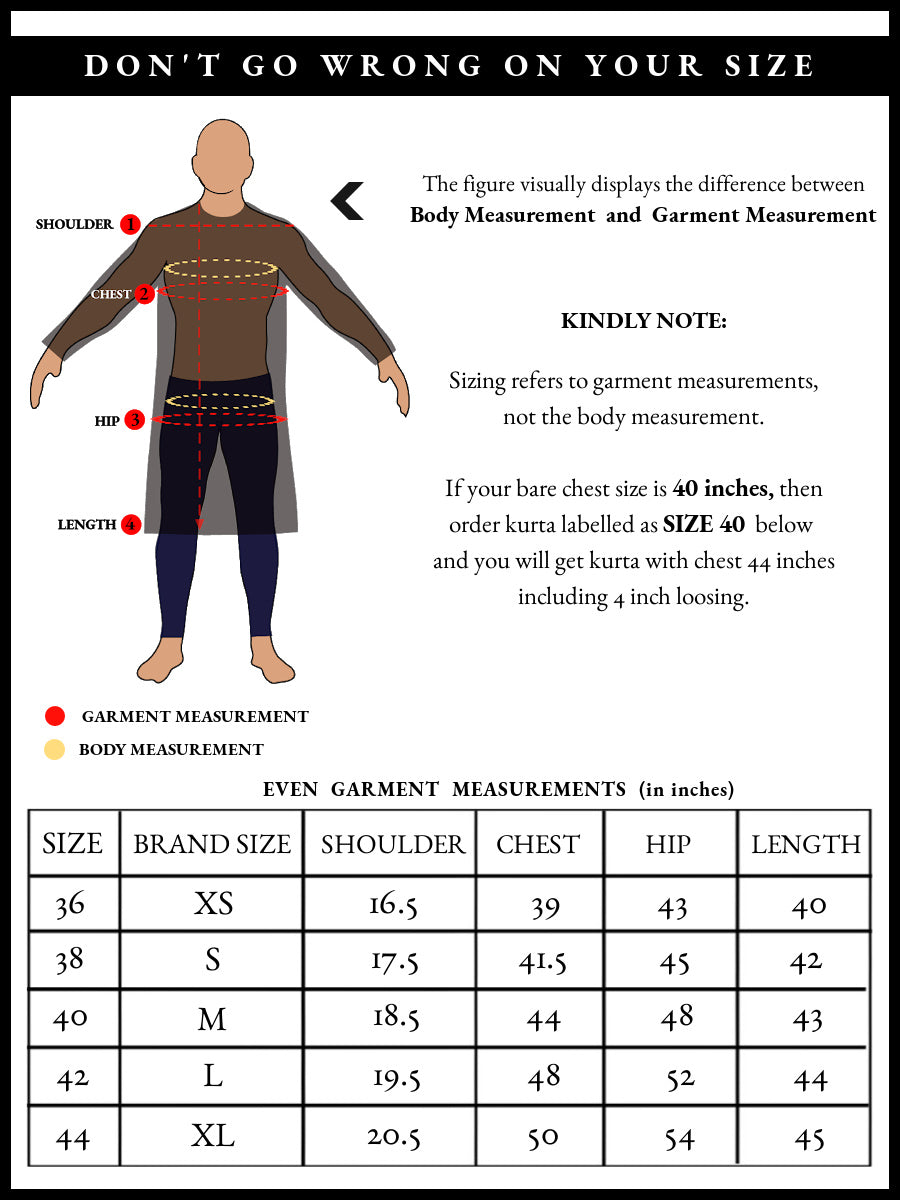 Men's Deep Blue Cotton Kurta