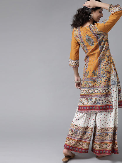Women's Floral Printed Straight Kurta Palazzo Set