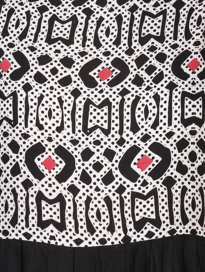 Women's Viscose Printed Sleeveless Sleeve Round Casual Dress