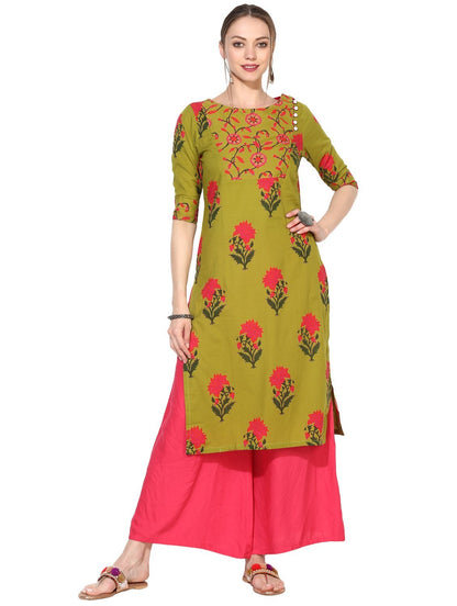 Women's Viscose Printed Short Sleeve Round Casual Dress