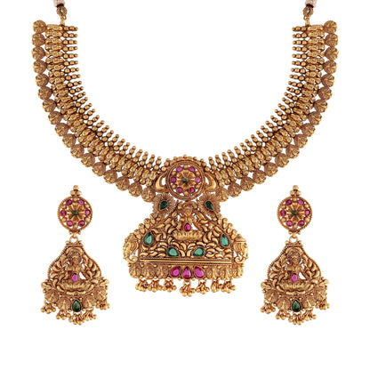 Women's Traditional Temple Choker Necklace Jewellery SetÂ 