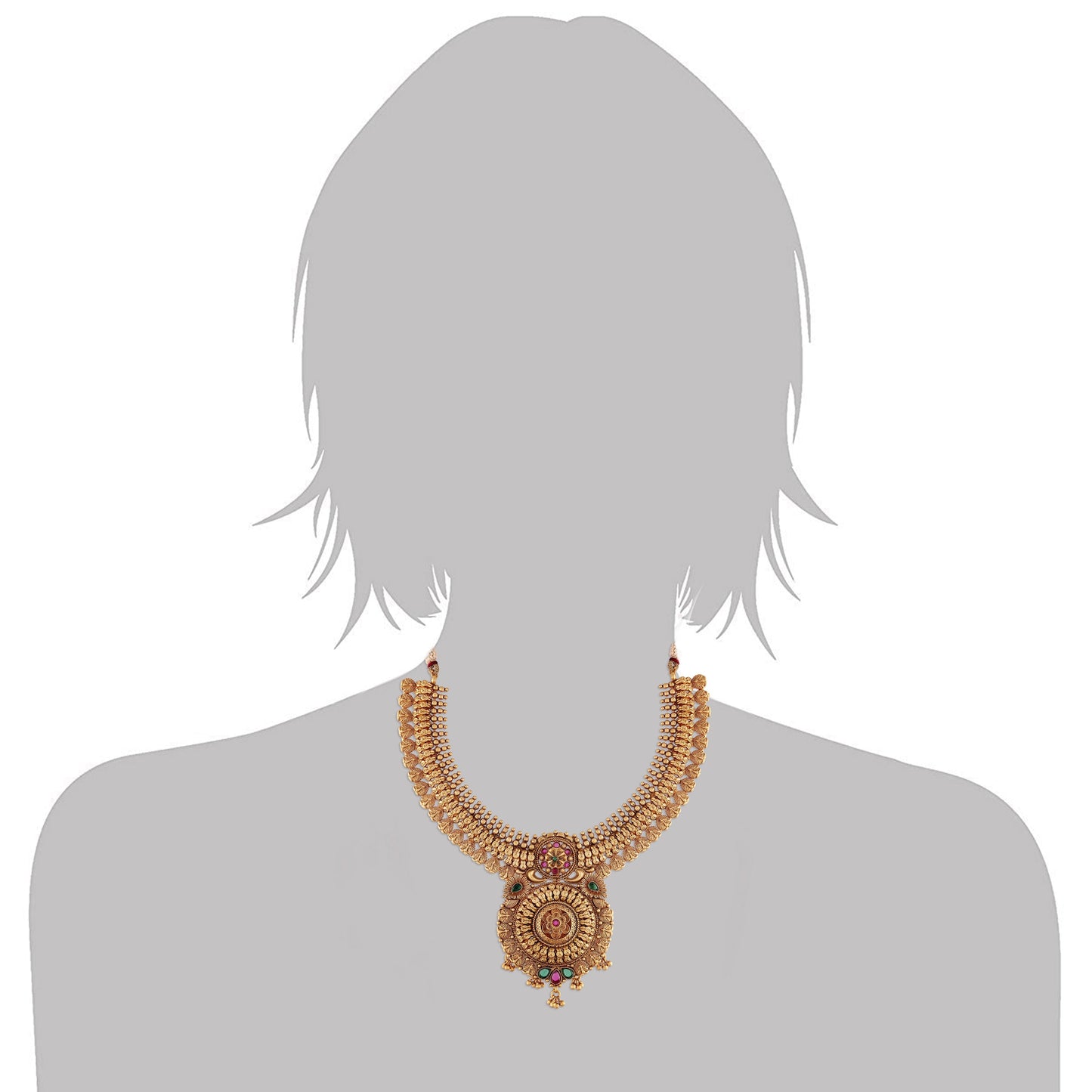 Women's Traditional Temple Choker Necklace Jewellery SetÂ 