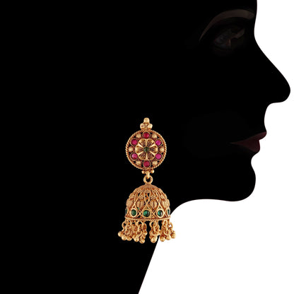 Women's Traditional Temple Choker Necklace Jewellery SetÂ 