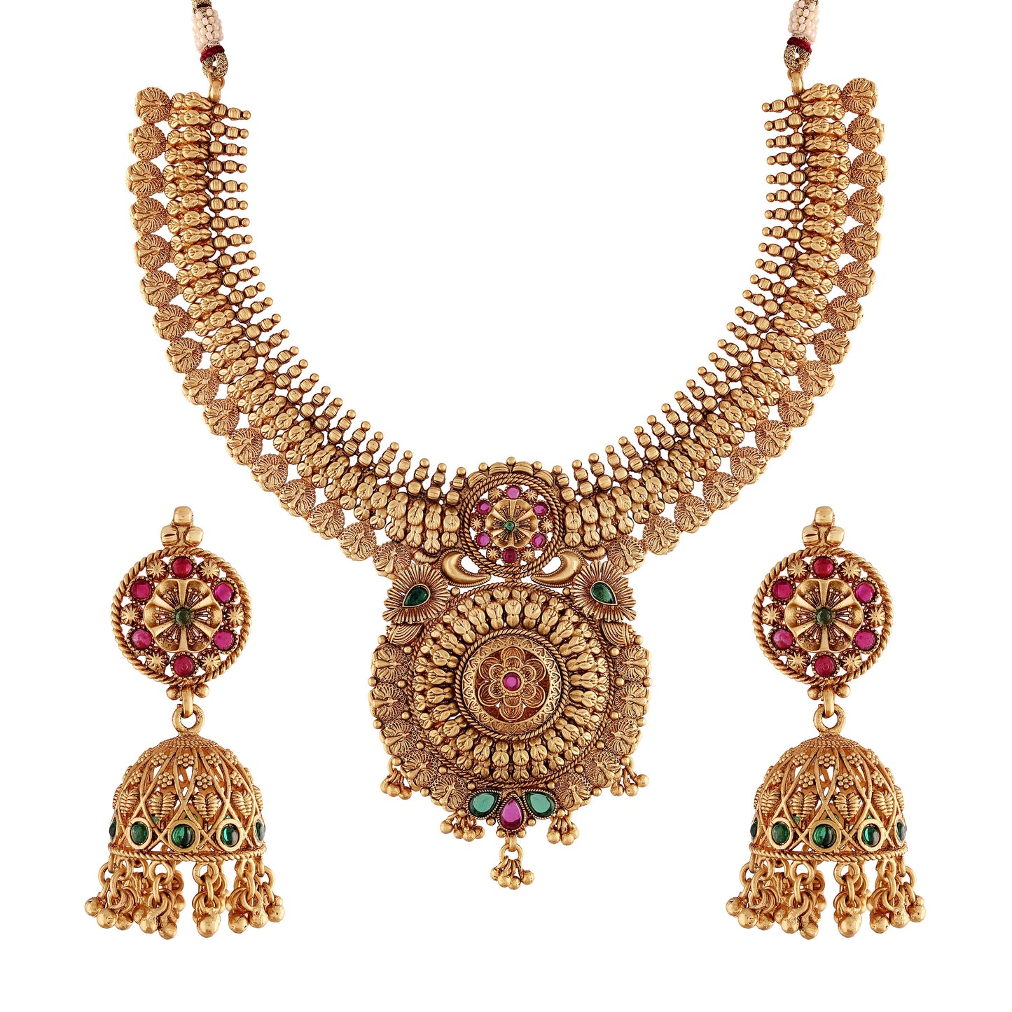 Women's Traditional Temple Choker Necklace Jewellery SetÂ 