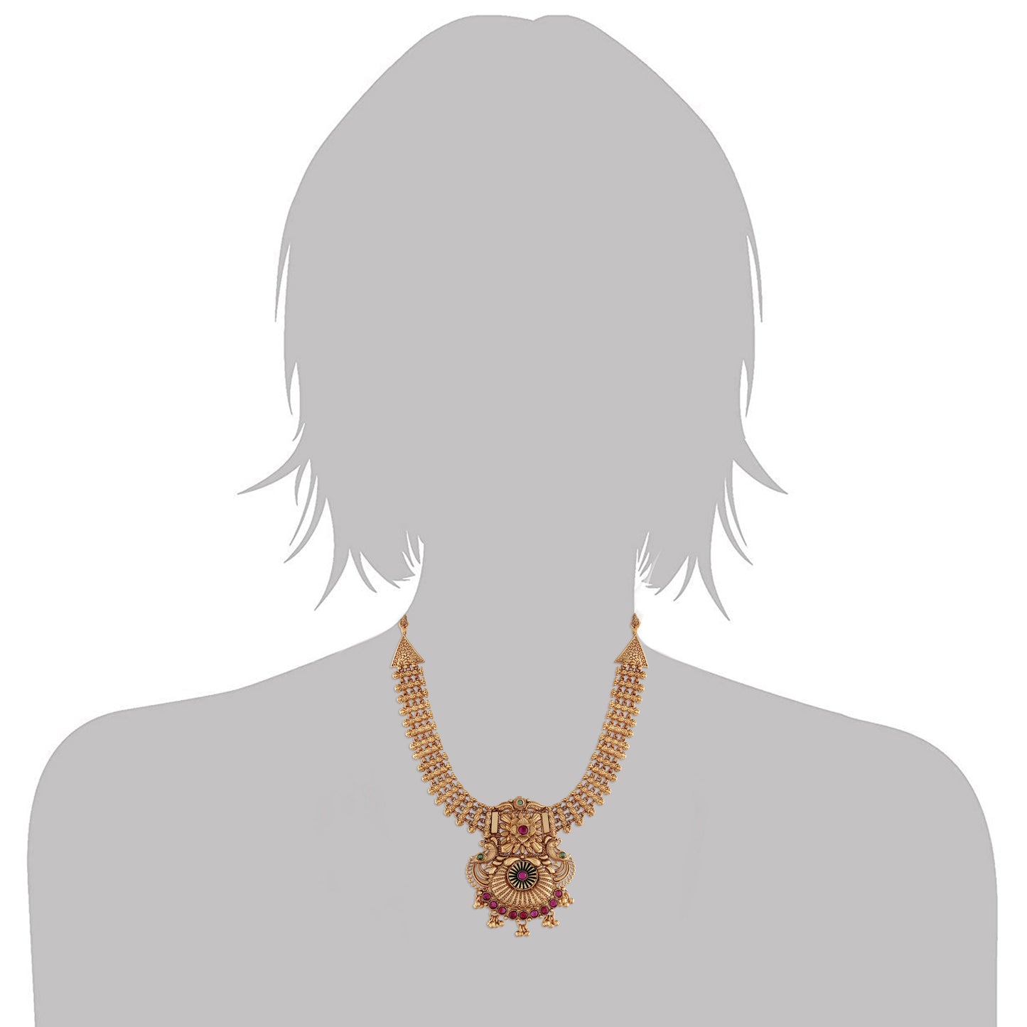 Women's Traditional Temple Choker Necklace Jewellery SetÂ 