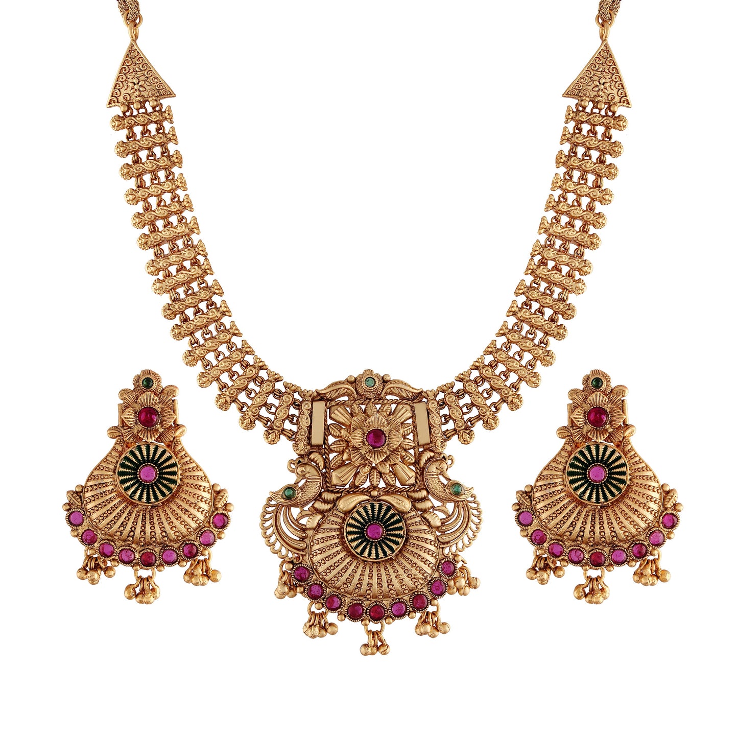 Women's Traditional Temple Choker Necklace Jewellery SetÂ 