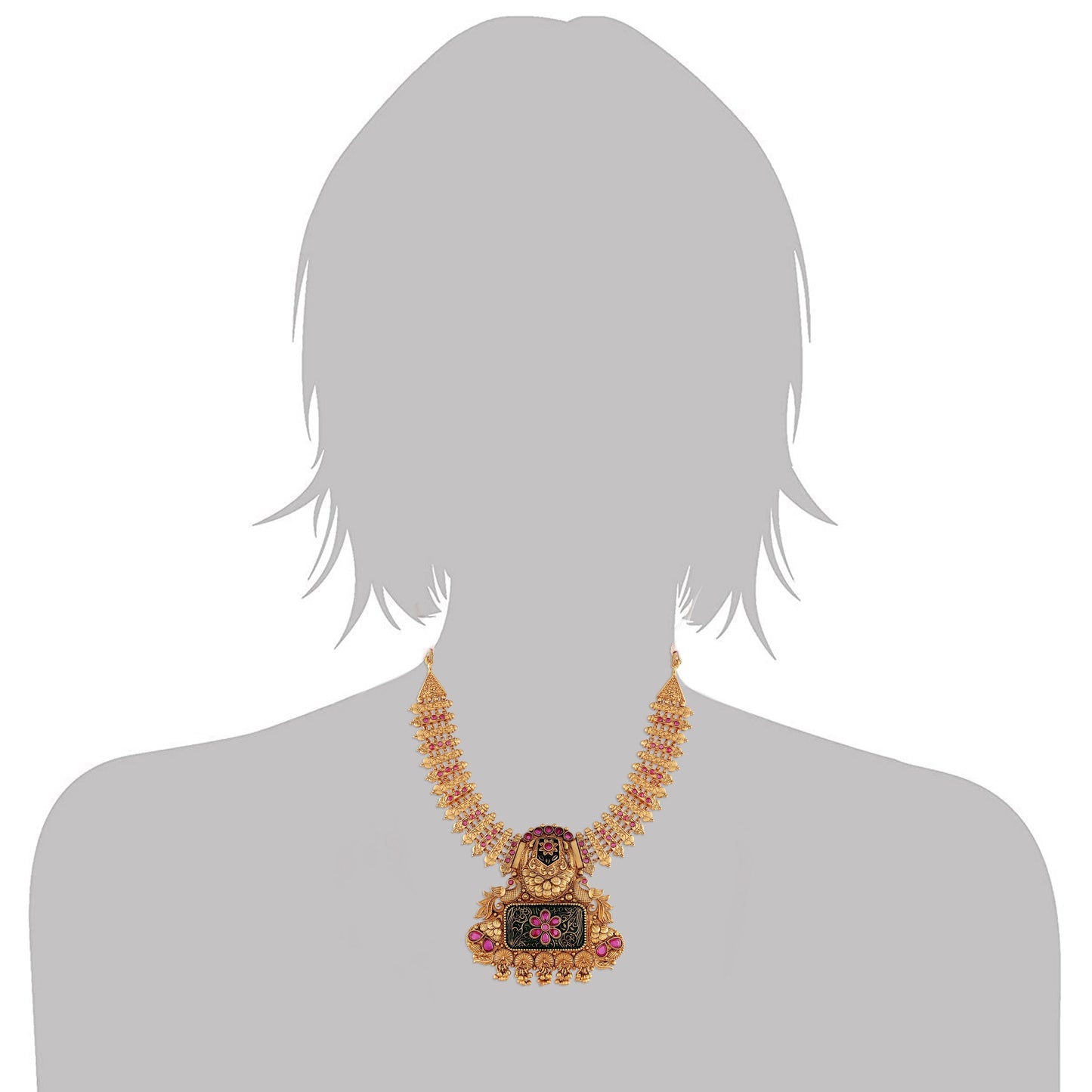 Women's Traditional Temple Choker Necklace Jewellery SetÂ 