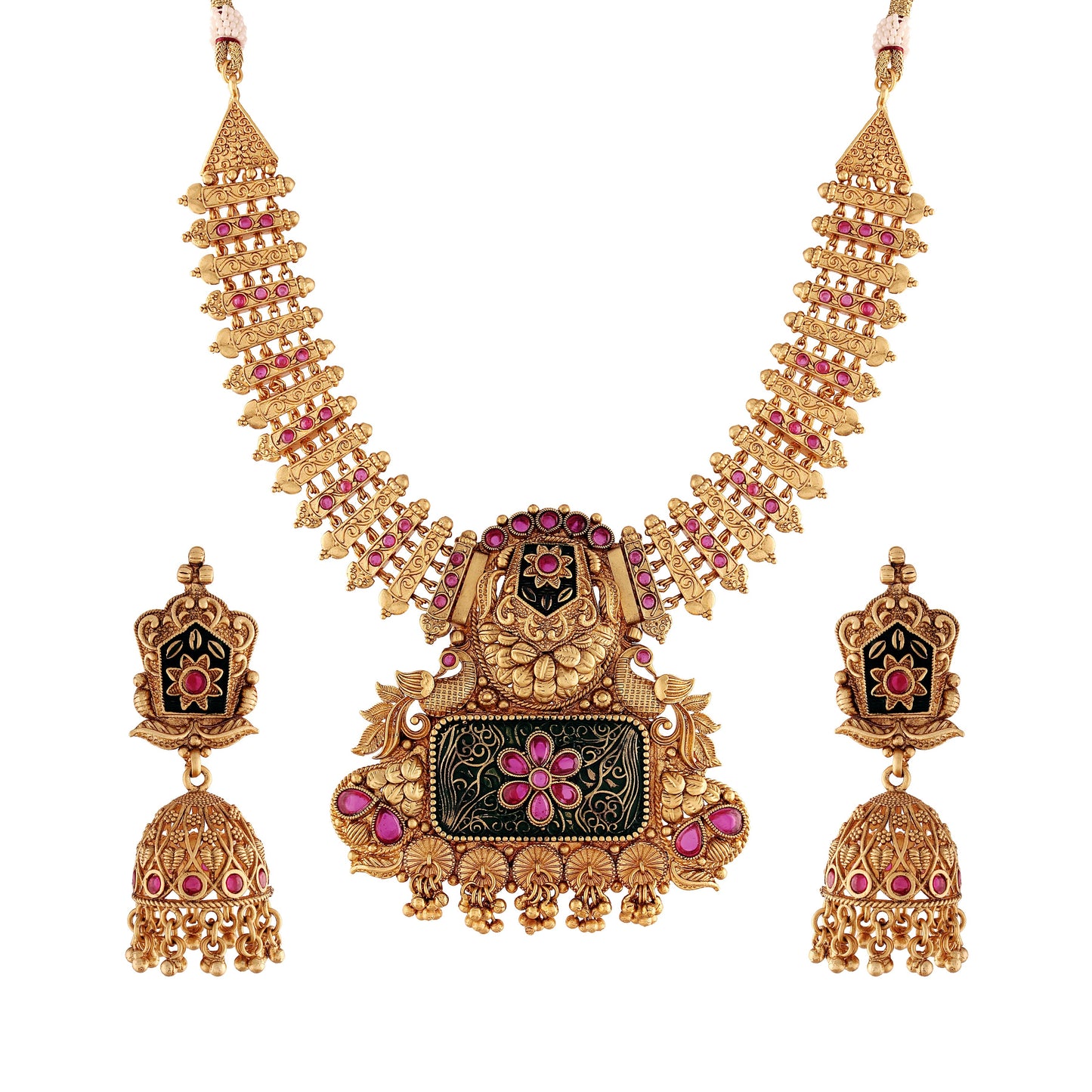 Women's Traditional Temple Choker Necklace Jewellery SetÂ 