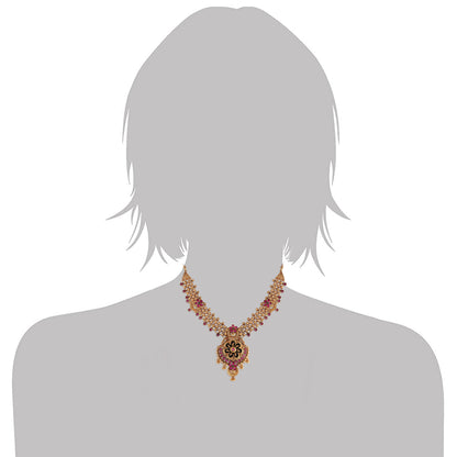 Women's Traditional Temple Choker Necklace Jewellery SetÂ 