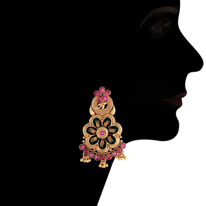 Women's Traditional Temple Choker Necklace Jewellery SetÂ 