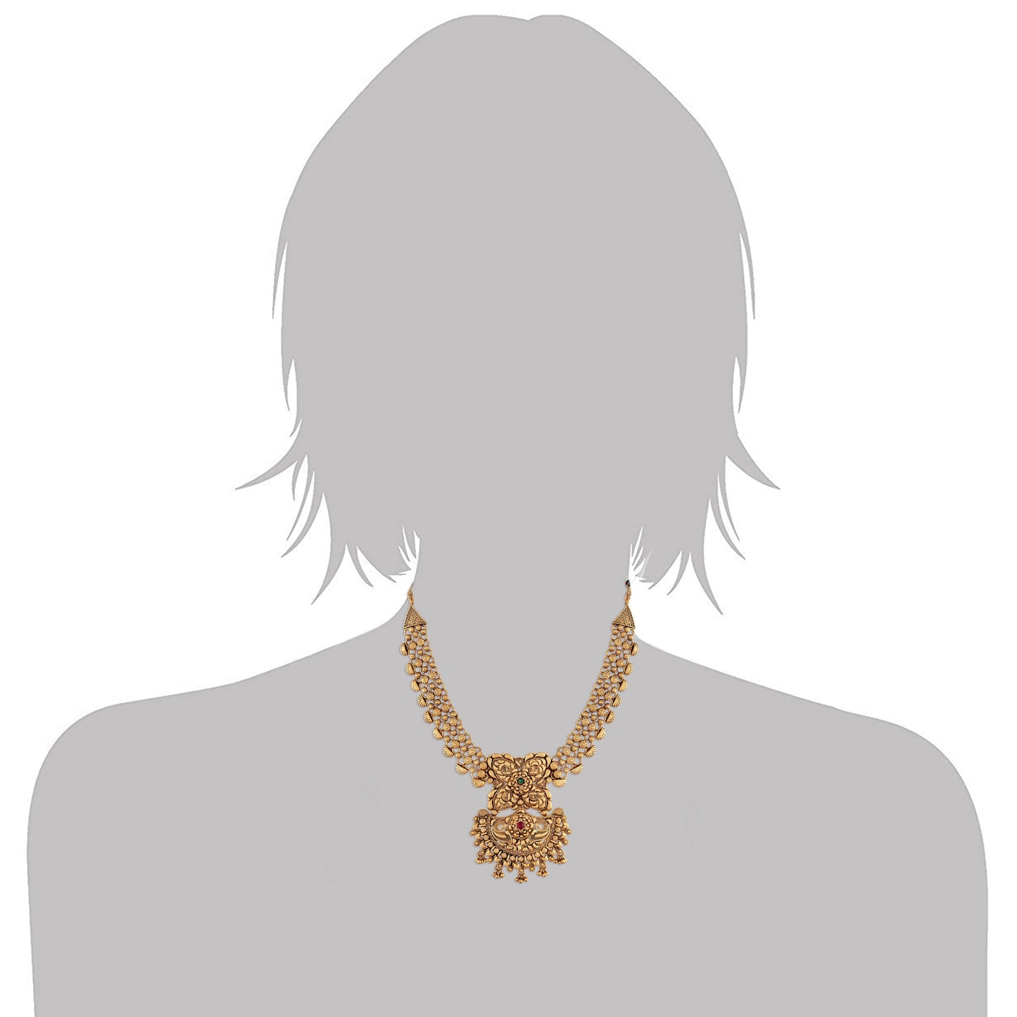 Women's Traditional Temple Choker Necklace Jewellery SetÂ 