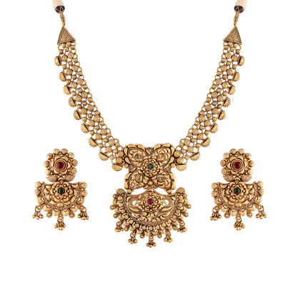 Women's Traditional Temple Choker Necklace Jewellery SetÂ 