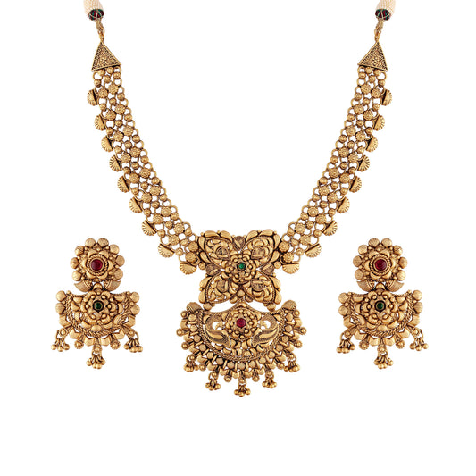 Women's Traditional Temple Choker Necklace Jewellery SetÂ 