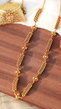 Women's Â 18k Antique Gold Plated South Indian Beads Mala Ball Chain NecklaceÂ 