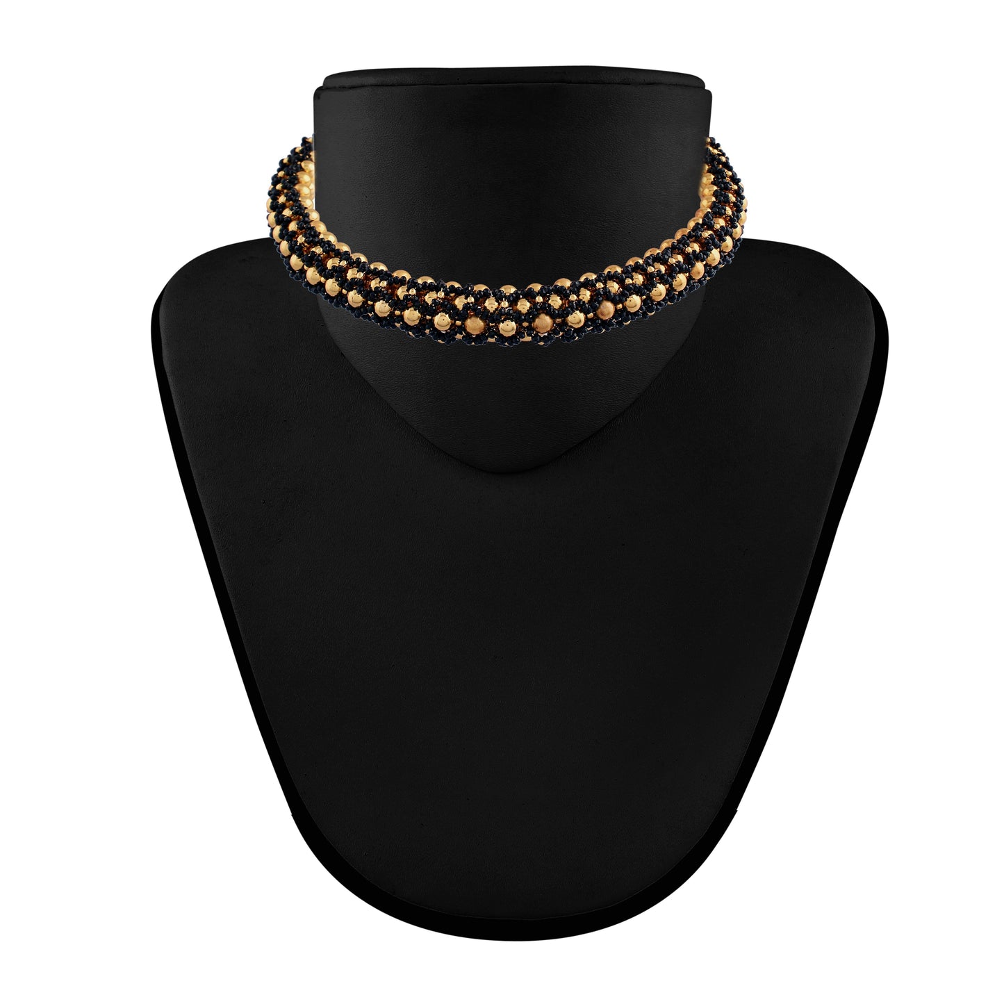 Women's Â 18k Gold Plated Moti Beads Choker NecklaceÂ 