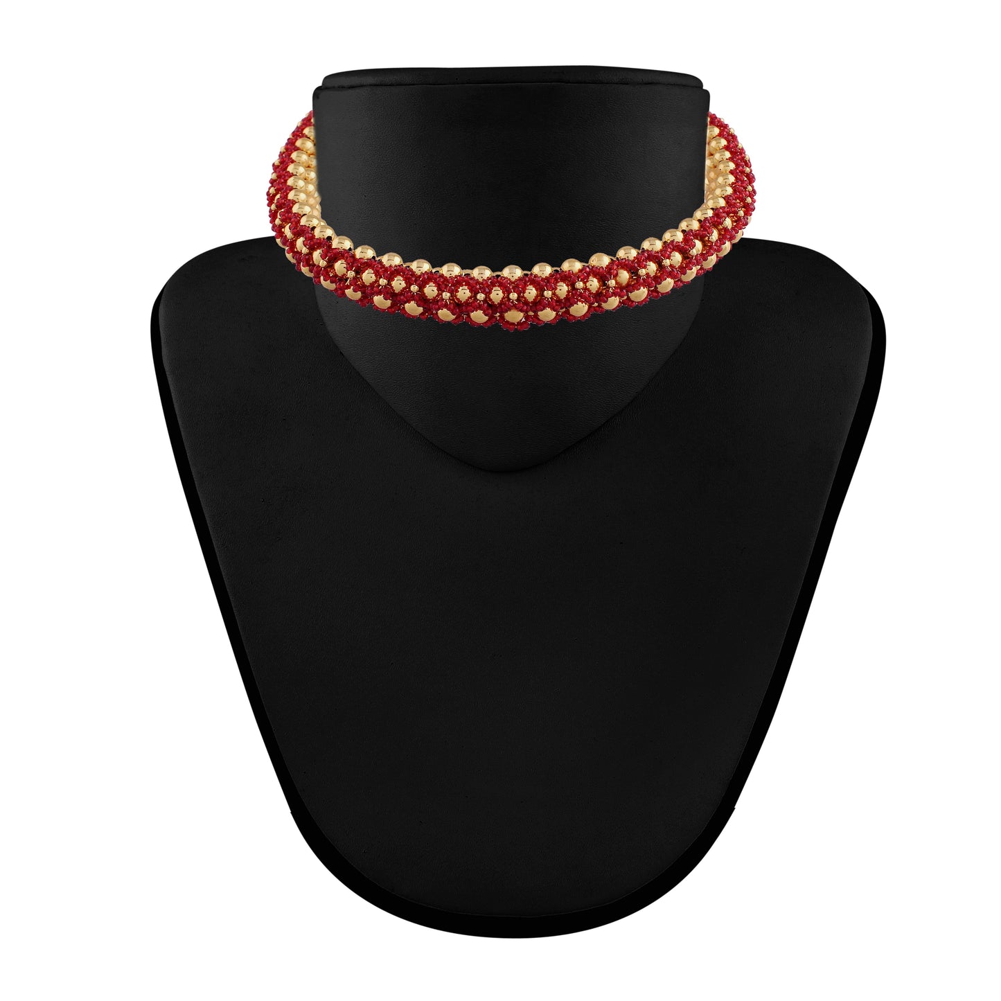 Women's Â 18k Gold Plated Moti Beads Choker NecklaceÂ 