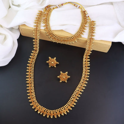 Women's 18K Gold Plated Traditional Style Choker Necklace Jewellery Set