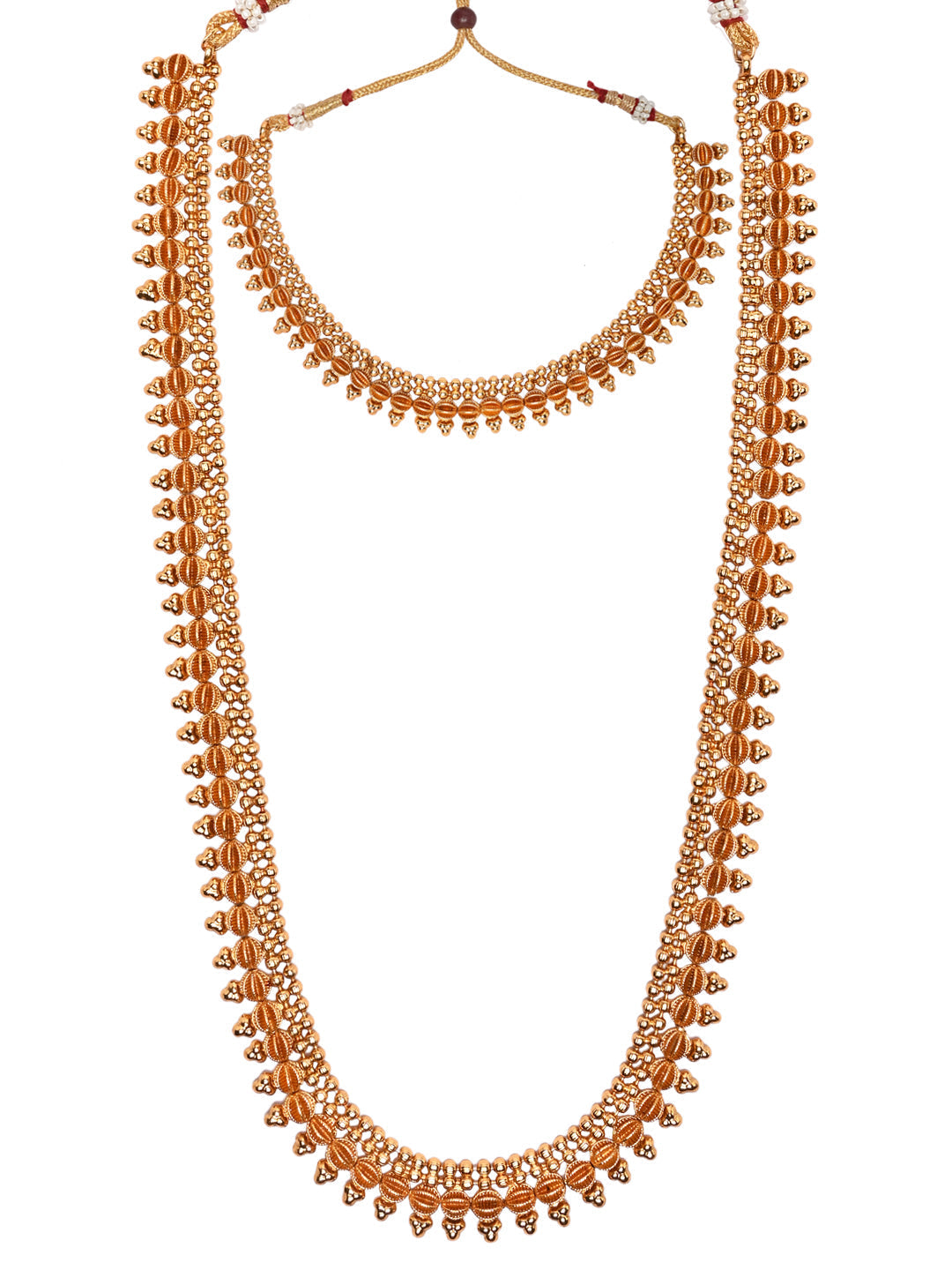 Women's 18K Gold Plated Traditional Style Choker Necklace Jewellery Set