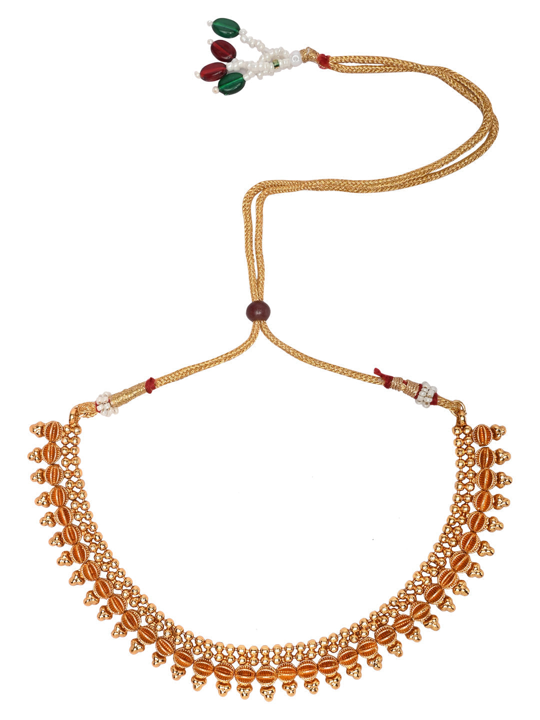 Women's 18K Gold Plated Traditional Style Choker Necklace Jewellery Set