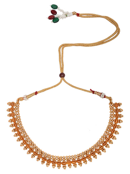 Women's 18K Gold Plated Traditional Style Choker Necklace Jewellery Set