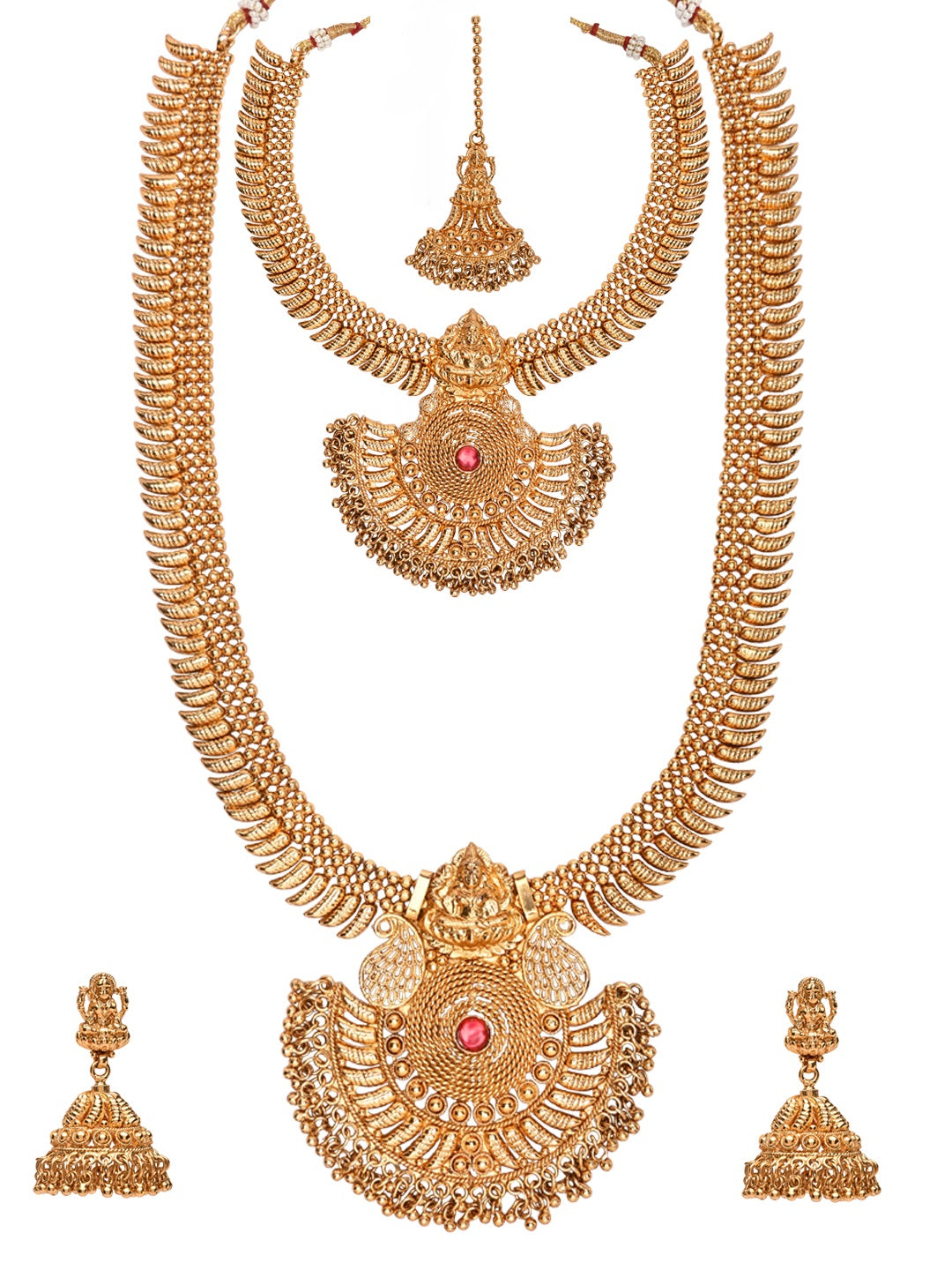 Women's 18K Gold Plated Traditional Style Choker Necklace Jewellery Set