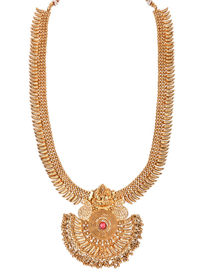 Women's 18K Gold Plated Traditional Style Choker Necklace Jewellery Set
