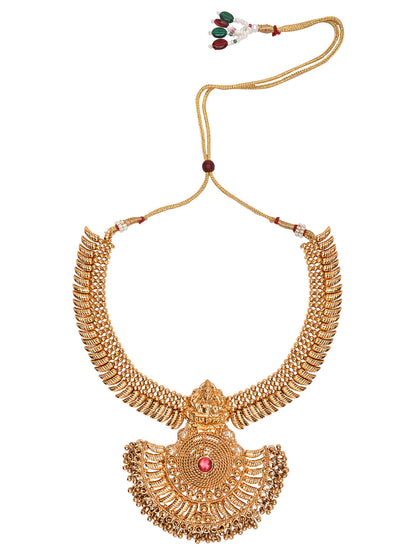 Women's 18K Gold Plated Traditional Style Choker Necklace Jewellery Set
