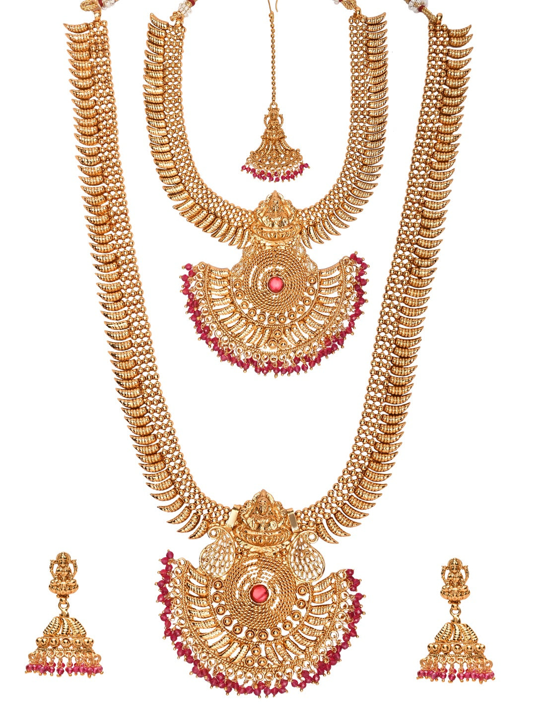 Women's 18K Gold Plated Traditional Style Choker Necklace Jewellery Set