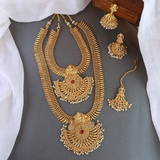 Women's 18K Gold Plated Traditional Style Choker Necklace Jewellery Set