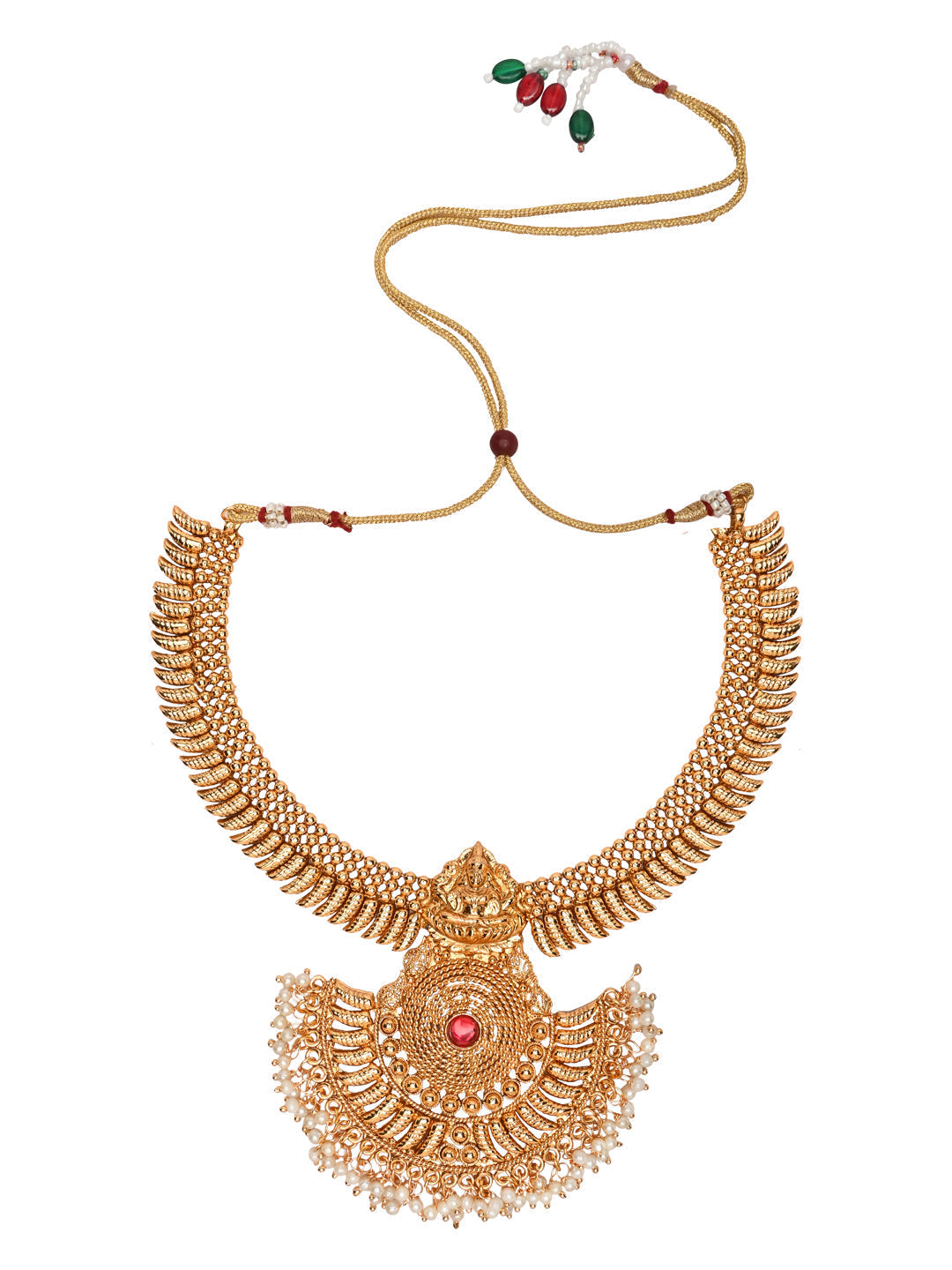 Women's 18K Gold Plated Traditional Style Choker Necklace Jewellery Set