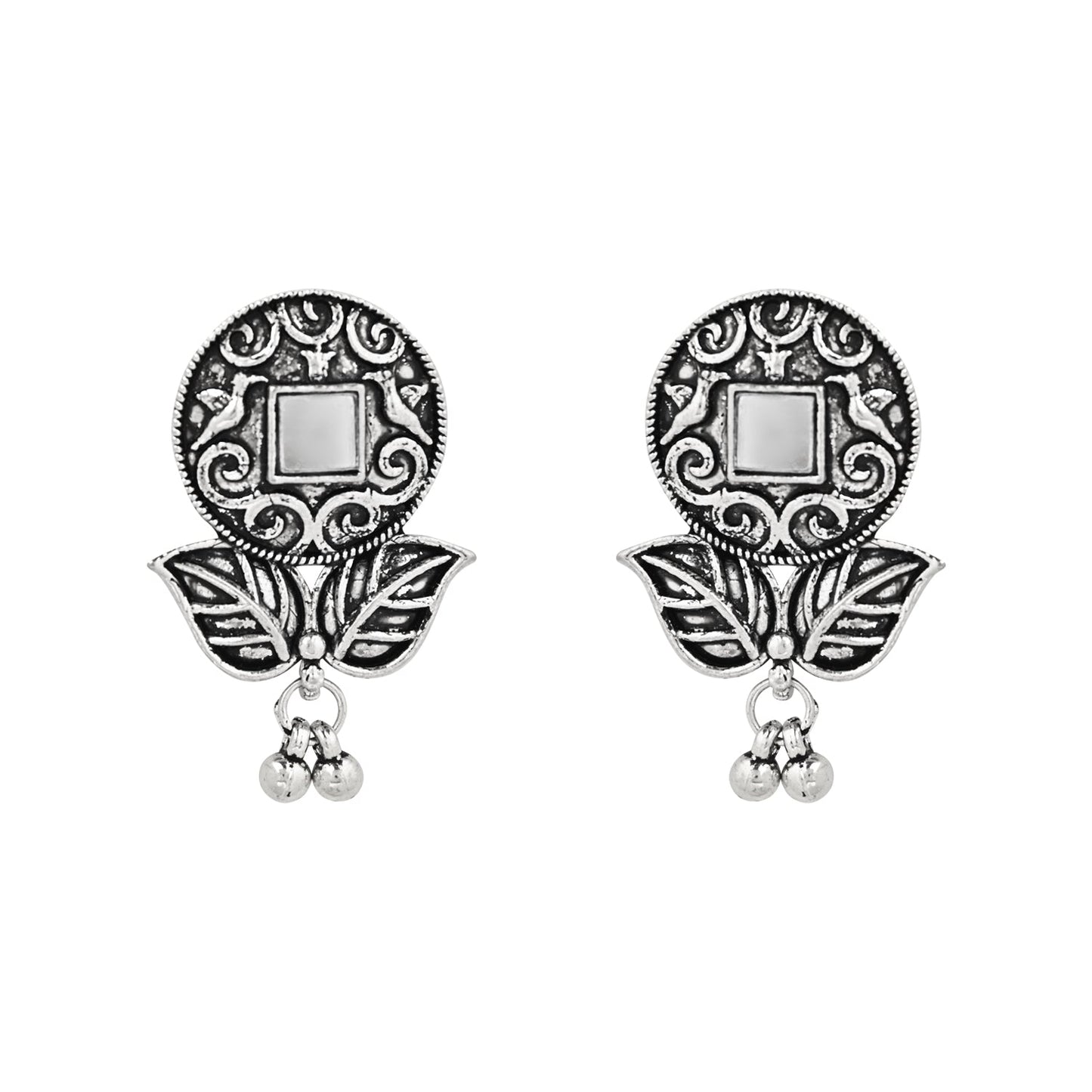 Women's Antique Silver Oxidized Ethnic Traditional Afghani Choker Necklace Jewellery Set
