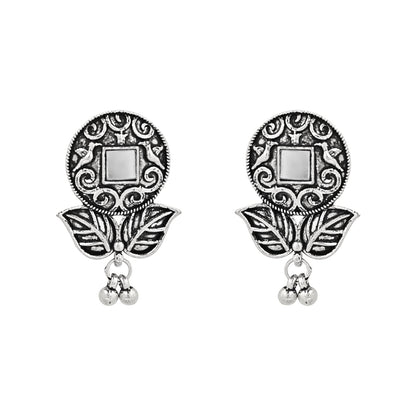 Women's Antique Silver Oxidized Ethnic Traditional Afghani Choker Necklace Jewellery Set