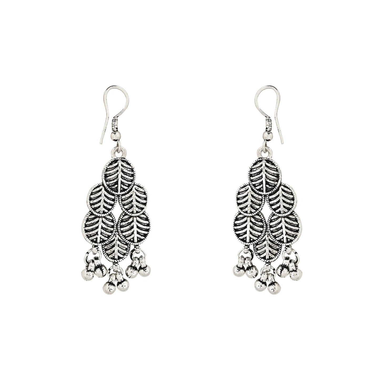 Women's Antique Silver Oxidized Ethnic Traditional Afghani Choker Necklace Jewellery Set